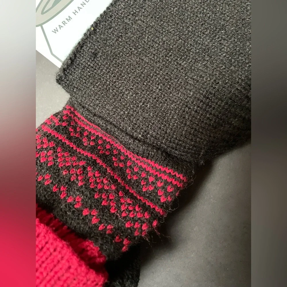 Unisex Drink Mittens Adult Size Black & Red - NWT